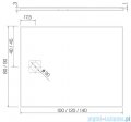 New Trendy Mori brodzik konglomeratowy prostokątny 140x90x3 cm czarny B-0408