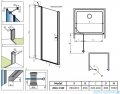 Radaway Eos DWJ II drzwi prysznicowe 80 lewe przejrzyste 13799440-01L