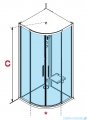 Novellini Glax 1 2.0 kabina standard 90x90 srebrna  G21R99TF-1BB