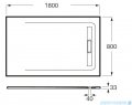 Roca Aquos 180x80cm brodzik prostokątny kompozytowy biały AP60170832001100