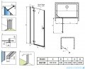 Radaway Essenza Brushed Nickel Dwj drzwi wnękowe 80cm lewe szczotkowany nikiel/szkło przejrzyste 1385012-91-01L