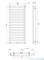 Excellent Brego 115x50 grzejnik łazienkowy czarny mat GREX.BR115.BL
