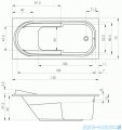 Riho Columbia wanna prostokątna 150x75cm z hydromasażem Flow prawa B002004005