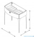 Oristo Louis szafka z umywalką 81x87x47 czarna OR50-SD1S-82-7+UME-LU-82-92