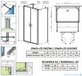 Radaway Nes 8 Dwd+2S kabina 90x100x90cm przejrzyste 10080090-01-01/10082100-01-01/10080090-01-01