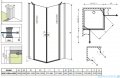 Radaway Eos II KDD kabina prysznicowa 100x100 szkło przejrzyste 3799462-01L/3799462-01R