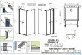 Radaway Eos DWD+S kabina prysznicowa 120x70 przejrzyste 13799494-01/13799448-01