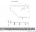 Radaway Doros Pt E Compact Stone brodzik pięciokątny 100x80x11,5cm prawy antracyt SDRPTP1080-05-64SR