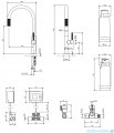 Omnires Switch bateria kuchenna z zestawem filtrującym grafit SW9057-FD1GR