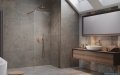 Radaway Modo X Brushed Copper II kabina Walk-in 155x200 szczotkowana miedź/przejrzyste 10mm 389355-93-01