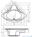 Riho Neo wanna asymetryczna 140x140cm z hydromasażem FLOW prawa B076009005