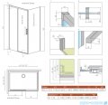 Radaway Idea Kdj Brushed Nickel kabina 110x110cm lewa szczotkowany nikiel 387041-91-01L/387053-91-01R