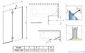Radaway Essenza Gold PND II parawan nawannowy 100cm prawy złoty połysk/przejrzyste 110002100-09-01R