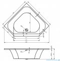 Riho Austin wanna symetryczna 145x145cm z hydromasażem Air lewa B005008005