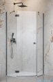 Radaway Essenza 8 Brushed GunMetal Ptj kabina pięciokątna 100x90cm lewa szczotkowany grafit 10490000-92-01L/10490900-01-01