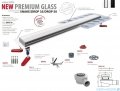 Wiper New Premium White Glass Odpływ liniowy z kołnierzem 80 cm syfon drop 50 poler 500.0382.01.080