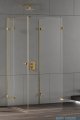 New Trendy Eventa Gold Shine kabina prysznicowa przyścienna z drzwiami bocznymi 100x80x200 cm przejrzyste prawa Złoty połysk EXK-4821