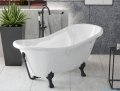 Besco Otylia Glam srebrna 170x77 wanna wolnostojąca Retro + nogi złote #WKO-170-GSG
