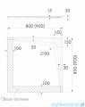Schedpol Schedline Libra Cashmere Stone brodzik kwadratowy 90x90x3cm 3SP.L1K-9090/PK/ST