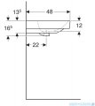 Geberit Smyle Square Umywalka 120x48cm 500.225.01.1