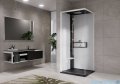 Novellini Glax 2 2.0 kabina z hydromasażem hydro plus 90x90 lewa czarna G22GF90ST1L-1HU