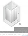 New Trendy Avexa kabina kwadratowa 90x90x200 cm przejrzyste prawa EXK-1472