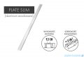 Schedpol Slim Lux odpływ liniowy z maskownicą Plate Slim do zabudowania płytkami 90x3,5x9,5cm OLP90/SLX
