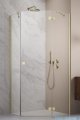Radaway Essenza Ptj Brushed Gold kabina pięciokątna 100x100cm prawa szkło przejrzyste 1385010-99-01R/1385051-01-01