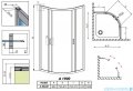 Radaway Premium Plus A Kabina półokrągła 80x80 brązowe 30413-01-08N