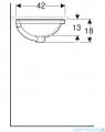 Geberit VariForm Umywalka okrągła z przelewem 42x40,5cm szkliwiony spód KeraTect 500.745.00.2