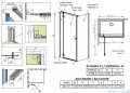 Radaway Essenza 8 Kdj kabina 110x100cm lewa szkło przejrzyste 10480712-01-01L/10470337-01-01L/10113100-01-01