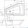 Riho Rethink Space 180x110cm wanna asymetryczna + syfon lewa B116001005