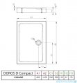 Radaway Doros D Compact Stone brodzik 110x80 kaszmirowy SDRD1180-05-84S