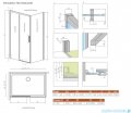 Radaway Idea 8 Kdj kabina 120x90cm lewa szkło przejrzyste 10340620-01-01L/10350553-01-01/10360090-01-01R