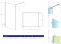 Radaway Essenza Pro White 110x200 kabina Walk-in 10103110-04-01 BIAŁY BIAŁE