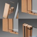 Radaway Nes Brushed Copper Ptj kabina pięciokątna 100x80cm prawa miedź szczotkowana 10052000-93-01R/10052200-93-01