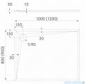 Schedpol Schedline Libra White Stone brodzik prostokątny 100x90x3cm 3SP.L1P-90100/B/ST