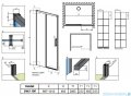 Radaway Idea Black Dwj Factory Drzwi wnękowe 100cm lewe czarny mat/szkło przejrzyste 387014-54-55L