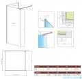 Radaway Modo New IV kabina Walk-in 90x100 szkło przejrzyste 389594-01-01/389104-01-01