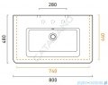 Catalano New Light umywalka wisząca 80x48 biała 180LI4800