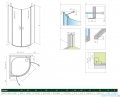 Radaway Nes PDD II kabina 90x100cm szkło przejrzyste 10030090-01-01L/10030100-01-01R