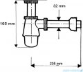McAlpine Syfon umywalkowy niski chrom 220CB