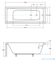Besco Modern 180x80cm wanna prostokątna + obudowa + syfon #WAM-180-MO/#OAM-180-MO/19975