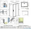 Radaway Idea Black Kdj kabina prysznicowa 160x70 prawa czarny mat/szkło przejrzyste 387046-54-01R/387048-54-01L