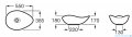 Roca FINECERAMIC umywalka nablatowa OHTAKE 54x37 czarny mat A327A13080