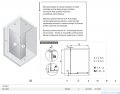 New Trendy Eventa Gold Shine kabina walk-in 90x200 cm jednoelementowa z dodatkową ścianką przejrzyste Złoty połysk EXK-4852