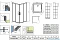 Radaway Idea Black Kdd Factory kabina prysznicowa 90x80cm czarny mat/szkło przejrzyste 387060-54-55L/387061-54-55R