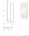 Besco Exo-H drzwi prysznicowe 100x190 przejrzyste EH-100-190C