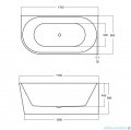 Besco Zoya 170x80cm wanna asymetryczna z obudową prawa + syfon #WAS-170-ZP