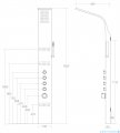 Corsan Led Kaskada panel natryskowy z termostatem czarny A-013ATCZARNY